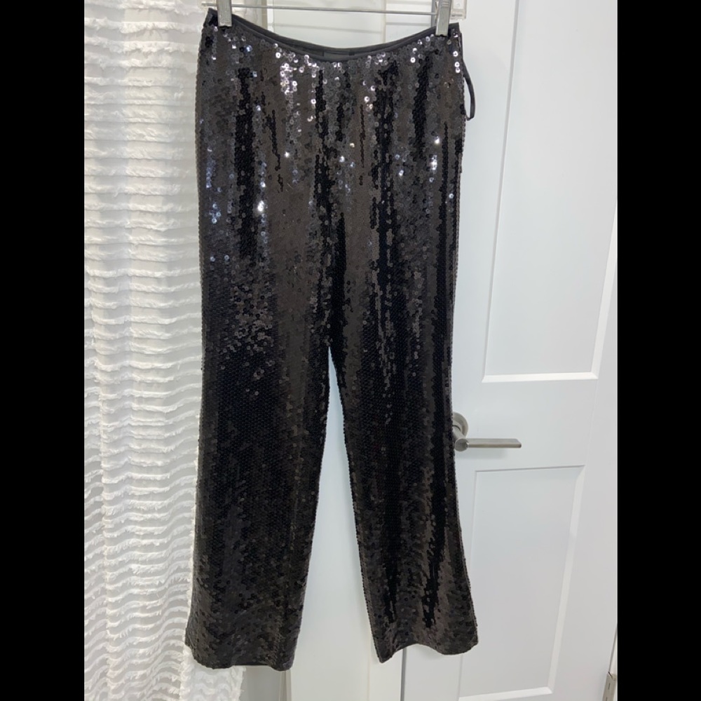 Black sequined pants